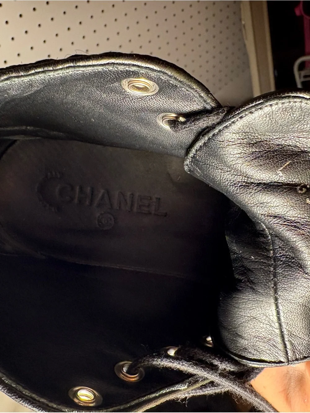 CHANEL black lace